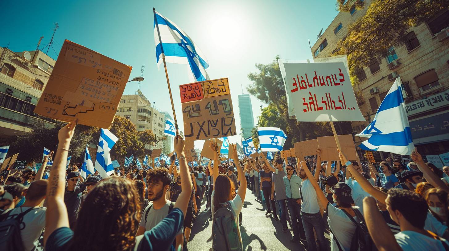Lire la suite à propos de l’article Guerre Israël-Hamas, jour 261 : un Palestinien attaché sur un véhicule par des soldats israéliens ; manifestations à Tel-Aviv contre Benyamin Nétanyahou
