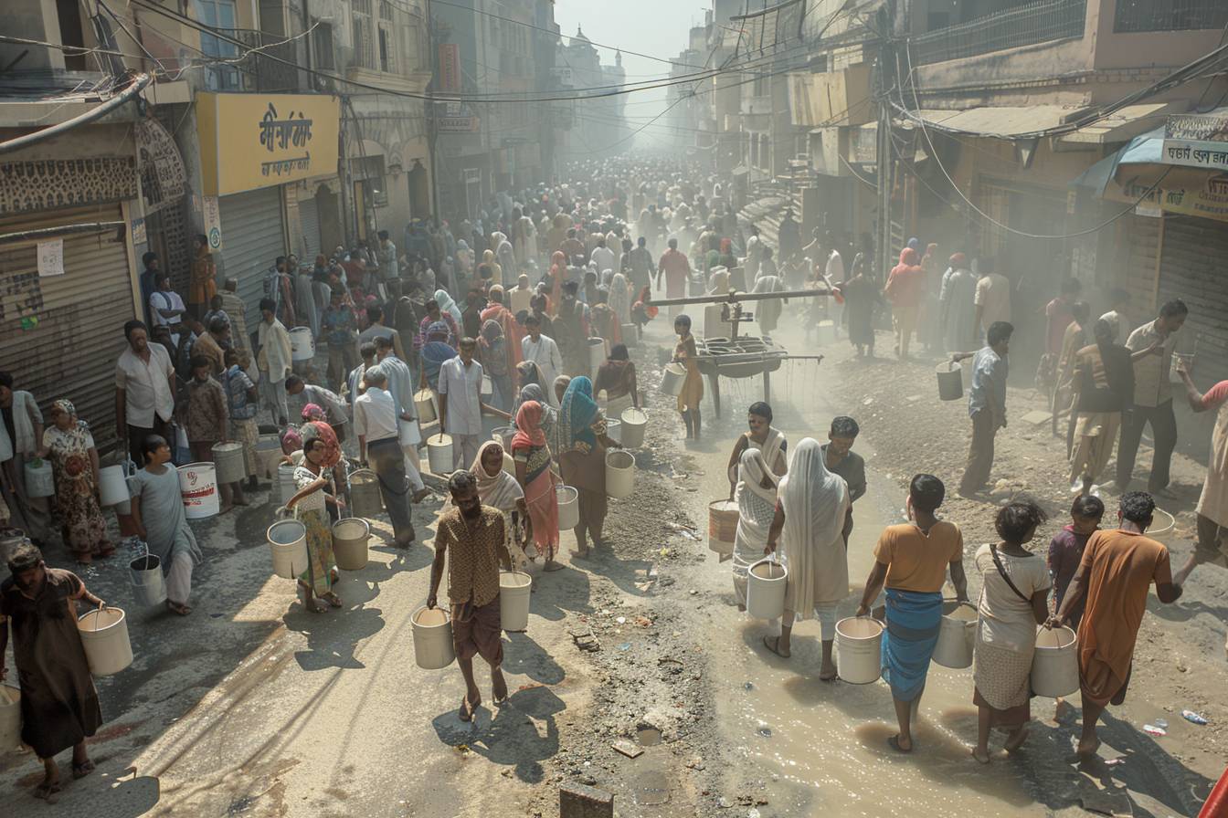 Lire la suite à propos de l’article La guerre de l’eau fait rage à Delhi, écrasée par une canicule historique