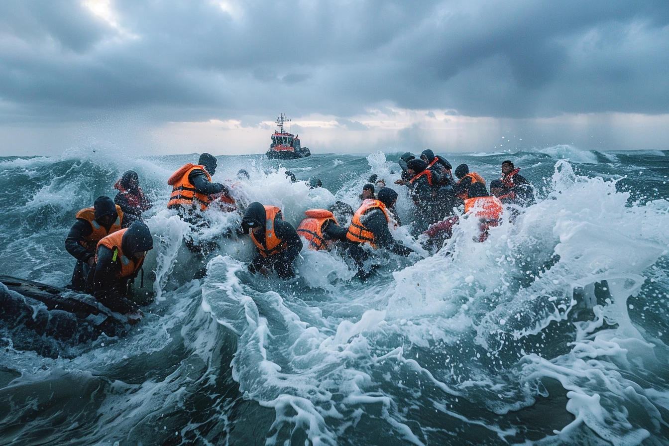 Lire la suite à propos de l’article Plus de 150 migrants brisent les vagues et les frontières dans un sauvetage héroïque au large du pas-de-calais